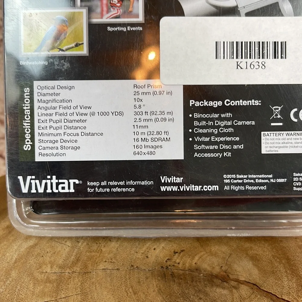 Vivitar 10 x 25 Binocular Digital Camera NWT